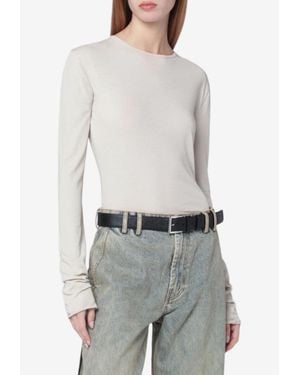 Entire studios Essential Crewneck Long-Sleeved T-Shirt - Grey