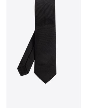 Versace 90S Vintage Logo Silk Tie - Black