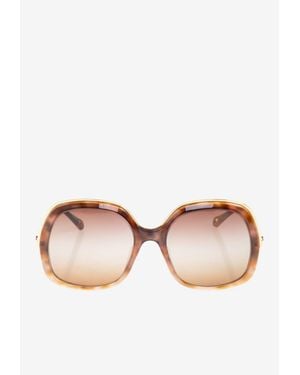 Chloé Leia Square Sunglasses - Natural