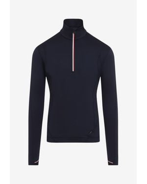 Moncler Half-Zip High-Neck Sweatshirt - Blue