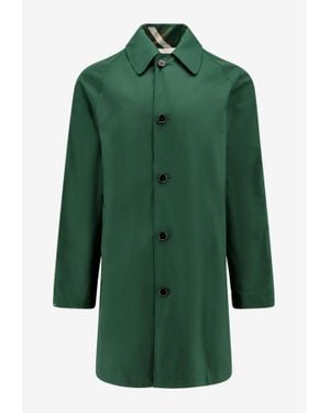 Burberry Reversible Checked Raincoat - Green