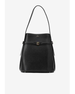 TOTEME Small Leather Shoulder Bag - Black