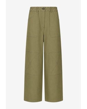 Paul Smith Wide-Leg Casual Pants - Green
