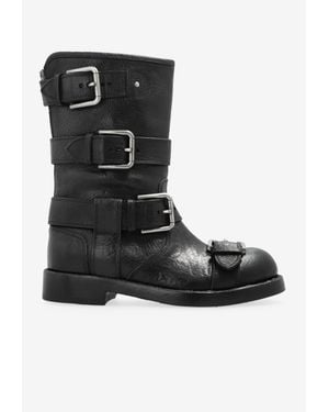 Dolce & Gabbana Classic Leather Ankle Boots - Black