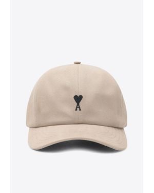 Ami Paris Ami De Coeur Baseball Cap - Natural