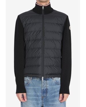 Moncler Down Padded Zip-Up Cardigan - Black