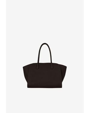 The Row Marlo 12 Hammered Leather Shoulder Bag - Brown