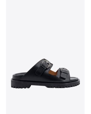 Off-White c/o Virgil Abloh Arrow-Buckles Leather Sandals - Black