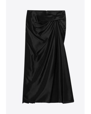 Balenciaga Draped Skirt in Black | Lyst Canada