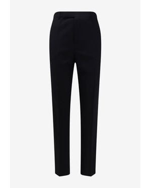 Celine Wool Straight-Leg Pants - Blue