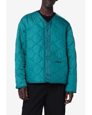 Oamc Peacemaker Combat Liner Quilted Jacket - Blue