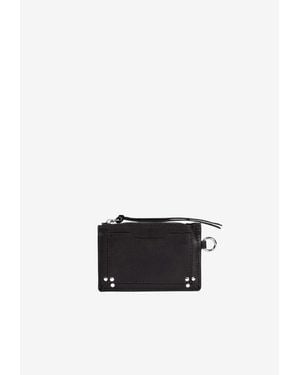 Jérôme Dreyfuss Lucky Port Leather Zip Cardholder - White