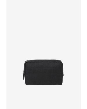 Fendi Medium Superlight Ff Zucca Pouch Bag - White