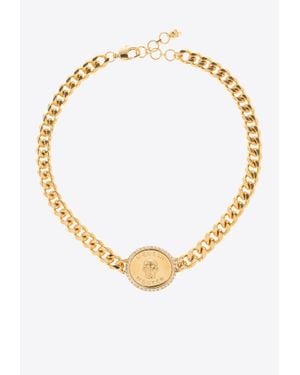 McQueen Sovereign Skull Chain Choker - White
