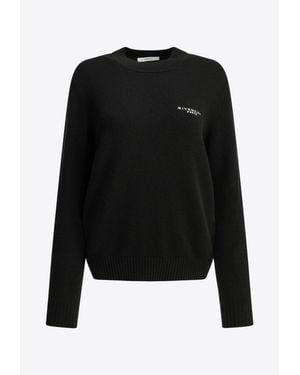 Givenchy Wool Blend Logo Sweater - Black