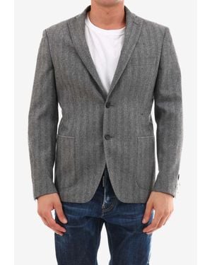 Tonello Single-Breasted Wool Jacket - Gray