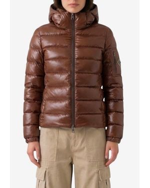 Herno Short Hooded Down Jacket - Brown