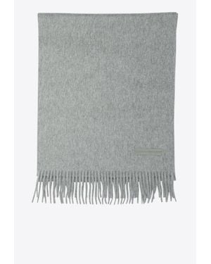 ZEGNA Cashmere Fringed Scarf - Grey