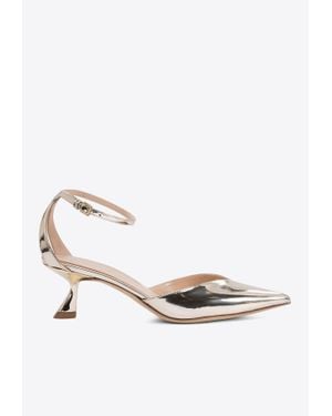 Ninalilou 45 Patent Leather Sandals - White