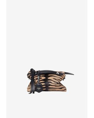 Fendi Mini By The Way Leopard Print Handbag - White
