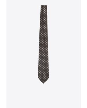 Tom Ford Polka Dots Silk Tie - White