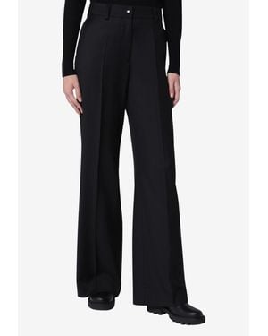 Moncler Wide-Leg Wool Pants - Black