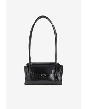 Marni Mini Trunkette Calf Leather Shoulder Bag - White