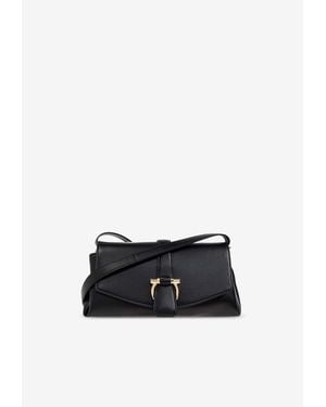 Ferragamo Xs Mia Leather Crossbody Bag - White