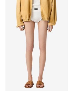 Miu Miu Lace-Trimmed Briefs - Natural