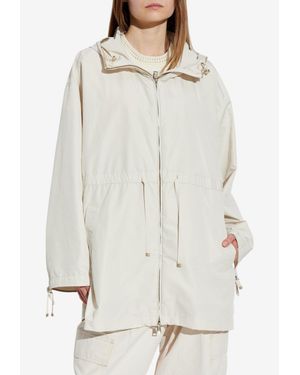 Moncler Saverne Zip-Up Jacket - White
