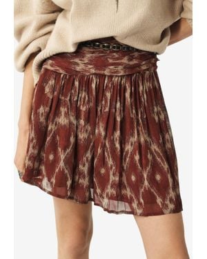 Ba&sh Mina Printed Mini Skirt - Brown