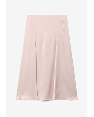 Fendi Silk Midi Skirt - Pink
