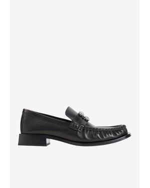 Roger Vivier Viv' Rangers Embellished Leather Loafers - Black