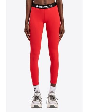 Palm Angels Classic Logo Sport Leggings - Red