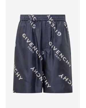 Givenchy Shadow Print Bermuda Short - Blue