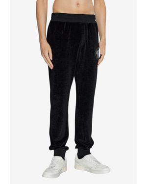 Versace Medusa Velvet Track Pants - Black