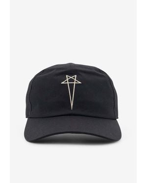 Rick Owens Logo-Embroidered Baseball Cap - Blue