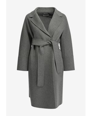 Max Mara Arona Short Double-Layer Wool Coat - Gray