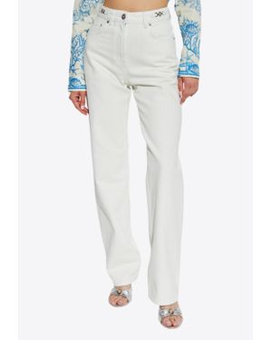 Versace Straight-Leg Jeans With Medusa-Head - Blue