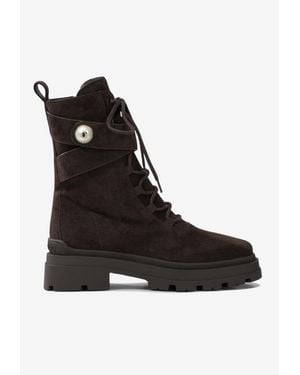 Jimmy Choo Noemi 45 Combat Boots - Black