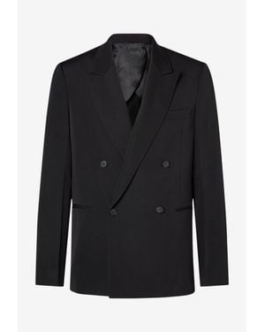 Fendi Wool Double-Breasted Blazer - Black