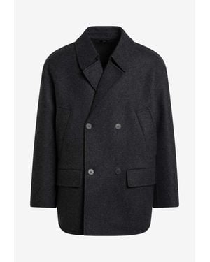 Fendi Double-Breasted Wool Blazer - Black