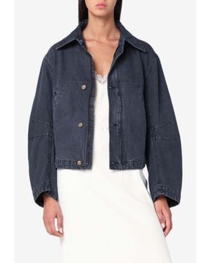 6397 Cropped Denim Jacket - Blue