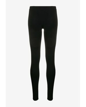 Valentino Mid-Rise Stretch-Fit Leggings - Black