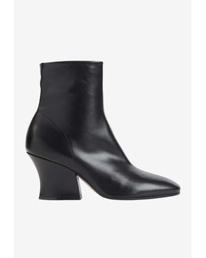 Jil Sander Lune Smooth Leather Boots - Black
