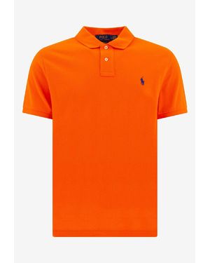 Polo Ralph Lauren Pique Polo T-Shirt - Orange