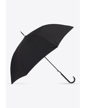 Moschino Logo-Print Umbrella - Black