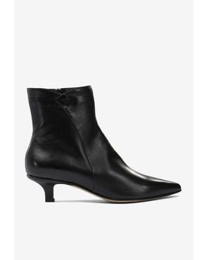Pomme D'or Elodie Leather Ankle Boots - Black