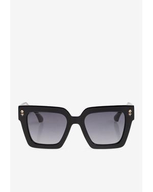 Etro Color-Stripes Square Sunglasses - Black