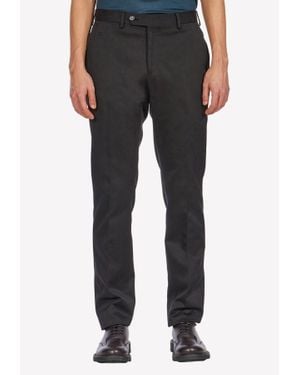 Ferragamo Classic Straight-Leg Chino Pants - Black